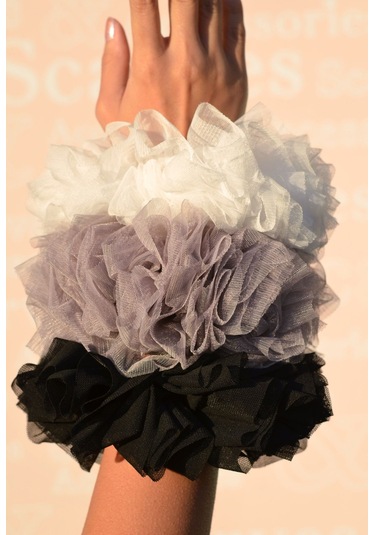 3'lü Topuz Tokası Beyaz