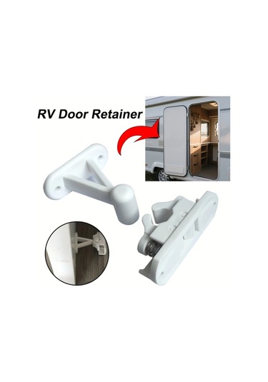 Sunshine011 Beyaz Dayanıklı Pvc Karavan Kapı Tutucu Ayarlanabilir T Şekilli Manyetik Kilit Beyaz