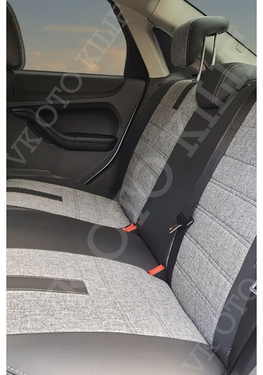 Vk Auto Ford Focus Araca Özel Koltuk Kılıfı Gri-siyah