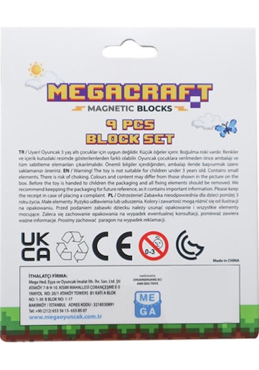 Megacraft Manyetik 9 Parça Blok İtem Mc1409