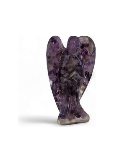 Doğaltaş Melek Epoksi Reçine Ametist Melek