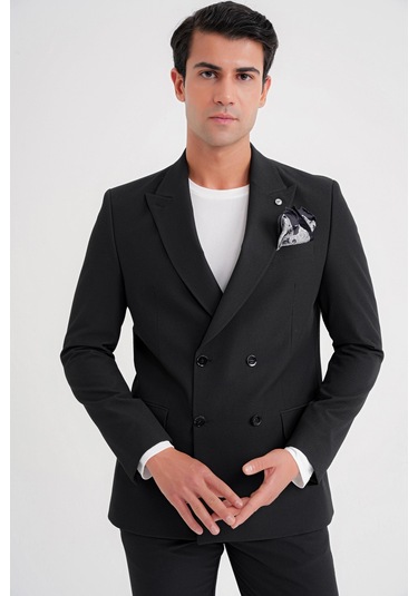 C 719 Ceket Comfort Siyah Siyah