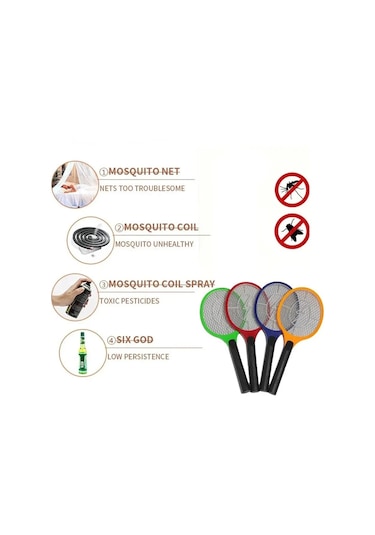 Şarjlı Sinek Raketi Sivrisinek Karasinek Öldürücü Elektrikli Sineklik Aleti