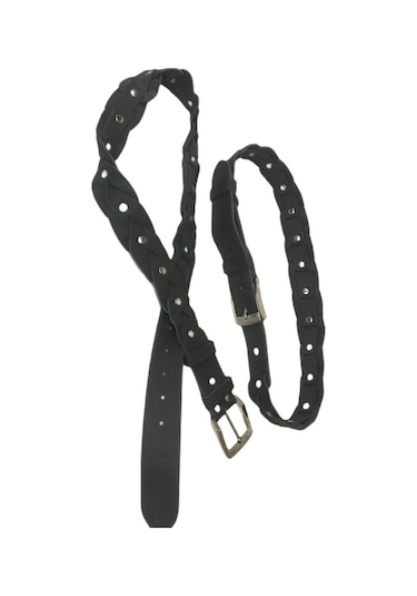 Gerçek Deri 4 Cm Eninde Gri Kadın Kemeri Gri