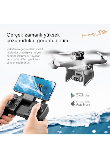 S116 Max Drone BEYAZ Fırçasız Motor 2 Batarya Ile 30 Dakika Uçuş 1080P Hd Çift Kamera Engelden Kaçınma