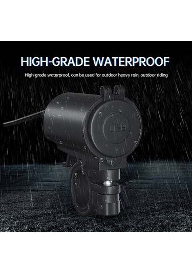 Reedark Motosiklet İçin Su Geçirmez Çift Port Hızlı Şarj Cihazı - Qc3.0 Usb Adaptörü