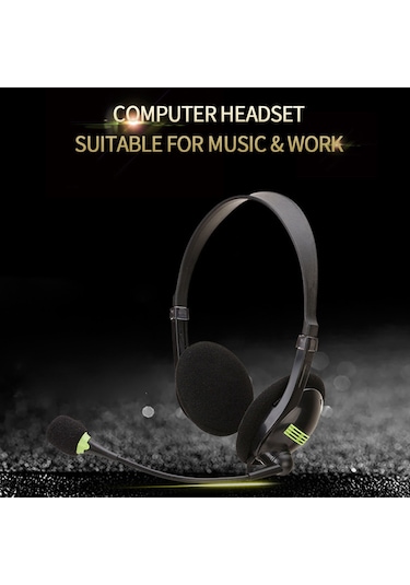 Ximistore9 Usb Kulaklık Mikrofonlu Sy440mv, Pc Ve Laptop İçin Stereo Oyun Kulaklığı, Yeşil Siyah