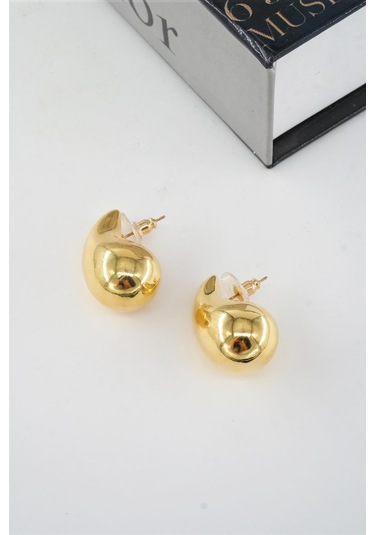 Kadın Vip Seri Su Damlası Model Küpe - Altın