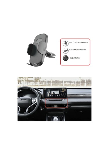 Sp-44 Oto Araç Telefon Tutucu 360 Havalandırmaya Izgaraya Giren