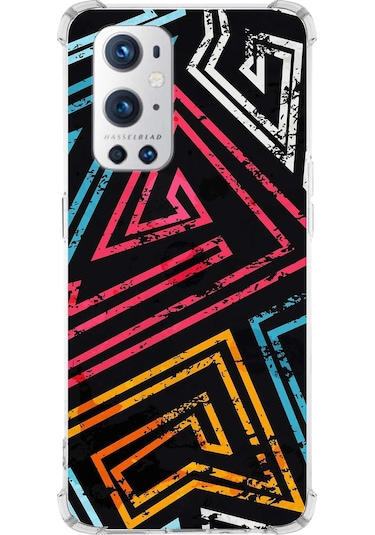 Oneplus 9 Pro Uyumlu Köşe Korumalı Eskitme Tasarımlı Şeffaf Silikon Kılıf Şeffaf