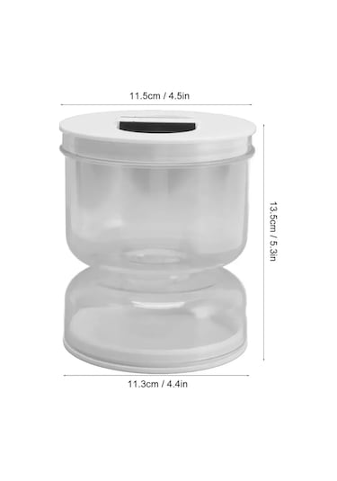 Geeksen "pratik Saklama Kavanozu - Hava Geçirmez Kapaklı, Islak-kuru Ayırma Özellikli" Şeffaf