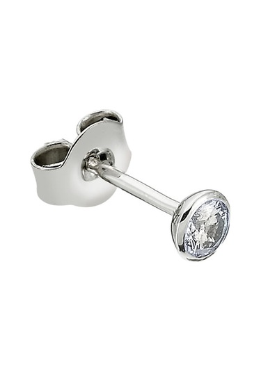 Sirius F Renk 0.14 Karat Pırlanta Tektaş Erkek Küpesi  0815E0043