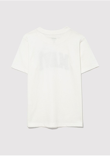 Çocuk Mavi - Mavi Logo Baskılı Beyaz Tişört 6610030-81964 Beyaz