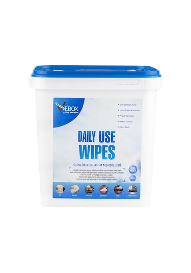 Vebox Daily Use Wipes Günlük Kullanım Mendilleri Kova 250 Adet