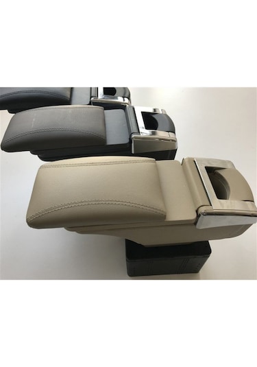 Sürgülü Kolçak Kol Dayama Bardaklık Ve Küllüklü Siyah-Gri-Bej