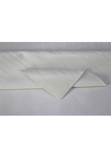 Astarlı Silinebilir Pvc Muşamba Masa Örtüsü Çizgili - 78-b1 Beyaz