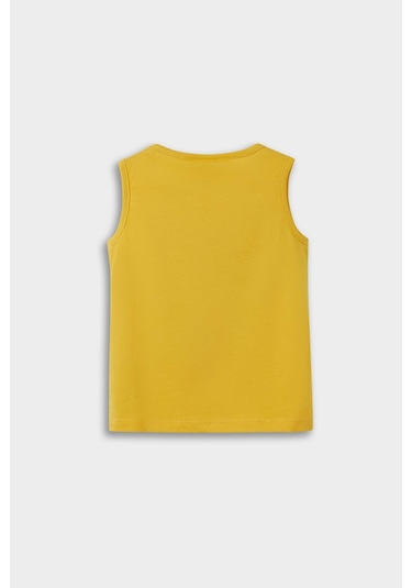 Defacto Erkek Bebek Bisiklet Yaka Palmiye Desenli Atlet E1304a525hsyl119 Sarı-yl119