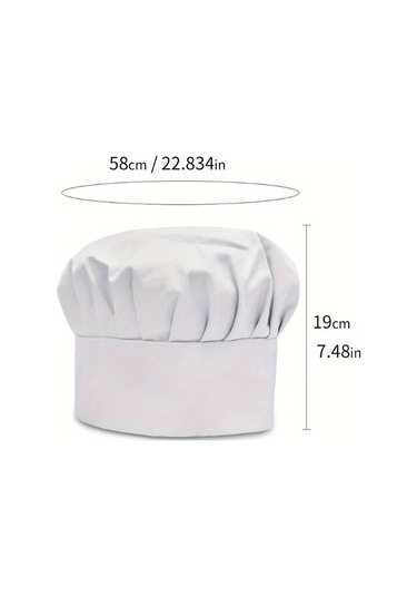 Fochsia 6lı Kırmızı Şef Şapkası Seti - Ayarlanabilir Esnek Tokalı Nefes Alabilir Yıkanabilir Kırmızı Şef Şapkası - Altılı Paket