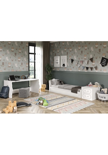 Hayal Modern Büyüyen Beşik Beyaz - Tamamı 1. Kalite Mdf Beyaz