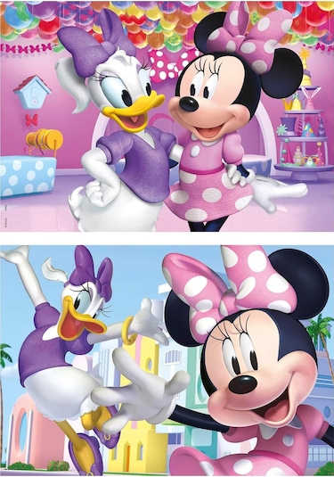 Educa 2x50 Parça Kız Çocuk Disney Minnie Mouse Puzzle/yapboz - 4-6 Yaş 1 Adet