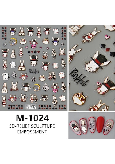 Nail Art Etiketler Çıkartmaları 5d Kabartmalı Kendinden Yapışkanlı Karikatür Çiçek Kelebek Yıldız Tırnak Çıkartmaları Mor Renk