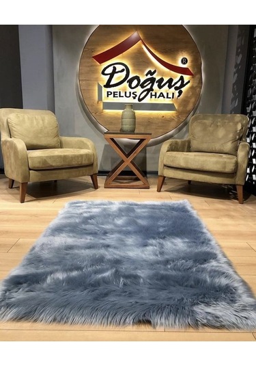Doğuş Peluş Halı A Post Düz Kesim Gri