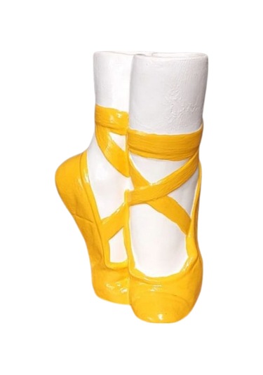 Uretti - Ayşe 7362 El Yapımı Balerin Ayakkabısı Dekoratif Biblo / Vazo - 15 X 9 Cm 1 Adet