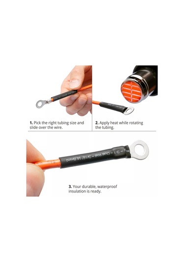 Kvt Siyah Yapışkanlı Isıyla Daralan Boru Ø4/1 Isı Daralması 208772502