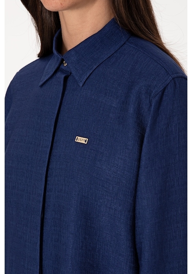 U.s. Polo Assn. Kadın Lacivert Gömlek Tunik Dokuma 50306411-vr033 Lacivert