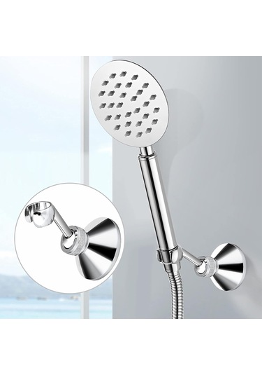 Standart Duş Hortumu İçin Krom Kaplı Ayarlanabilir Duş Başlığı Tutucusu Diğer