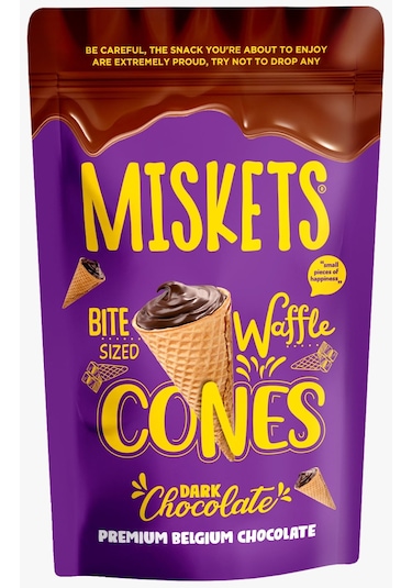 Miskets Bitter Çikolata Dolgulu Kornet 120 G