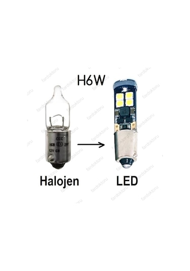Fardoktoru H6W Led Beyaz Işık Oto Park Ampulü Fx30