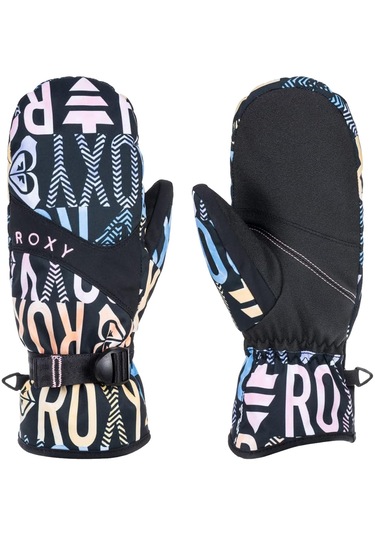 Roxy Kadın Eldiven Jetty Mitt Siyah Siyah Siyah