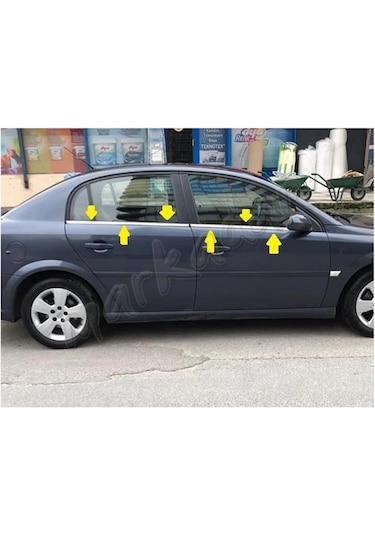 Db Chrome Opel Vectra C Cam Çıtası Nikelajı 2002-2009 4 Parça  P.Ç