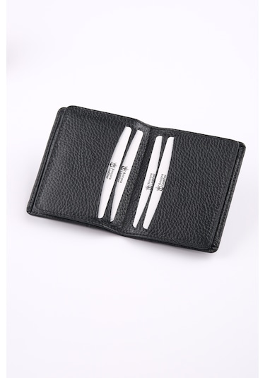 Ancora Leather Hakiki Deri Kartlık-26207 Siyah