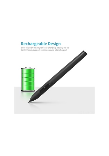 Novahub Huion Pen80 Şarj Edilebilir Elektromanyetik Rezonans Kalemi, 2 Prg. Düğmeli, Yeni 1060plus İçin