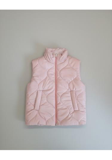 Yelekli Kız Çocuk 3'lü Takım Pembe