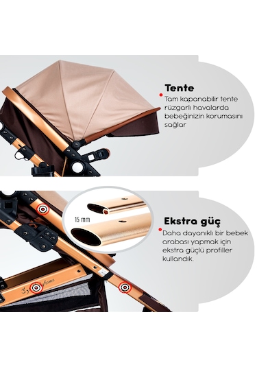 Baby Home 945 Travel Sistem Bebek Arabası + 505 Bebek Sepeti