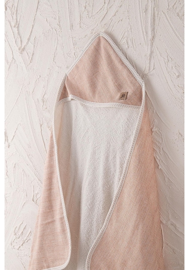 Ecocotton Hasna Terra 2-5 Yaş %100 Organik Pamuk Keten Melanj 4' Lü Bebek Panço Seti Turuncu