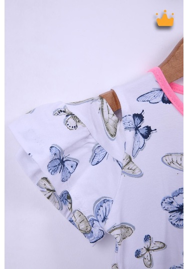 Babyhola Kız Bebek Bayramlık Kelebek Baskılı Elbise 947235 001