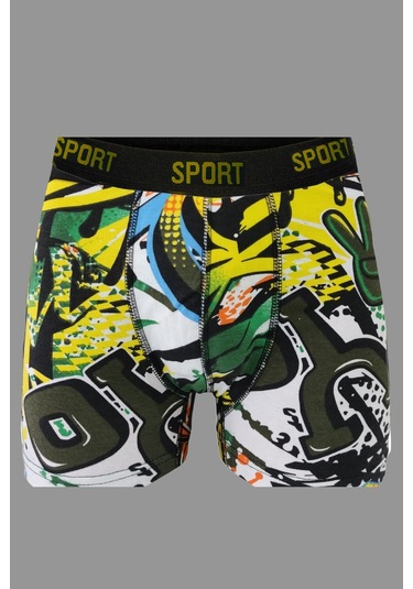 Erkek Desenli Premium Penye Pamuklu Likralı Boxer - 10'lu Set Vk-10'lu Desenli Set