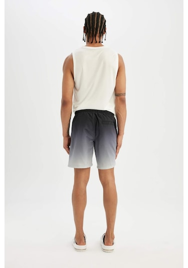 DeFacto Regular Fit Degrade Baskılı File Astarlı Diz Üstü Deniz Şortu Z6873AZ24HSBK27