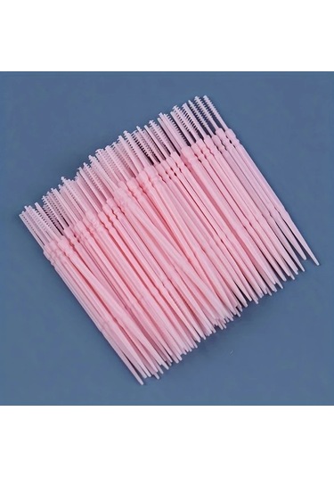 Willowhaven 200 Adet Pembe Çift Başlı İnterdental Fırça - Diş Eti Bakımı, Plak Temizleme