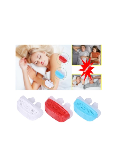 Hangfox Silikon Uyku Konfor Aleti: Burun Tıkanıklığı Ve Horlama Engeli Pil Dahil Değil Mavi