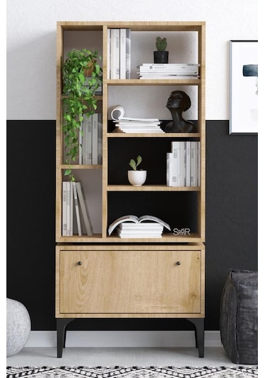 Decormet Fix Kitaplık Dec0056 Safir Meşe Çok Renkli