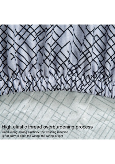 Sones Elastik Her Şey Dahil Tek Yarım Daire Baskılı Kanepe Kılıfı Kentsel Yaşam