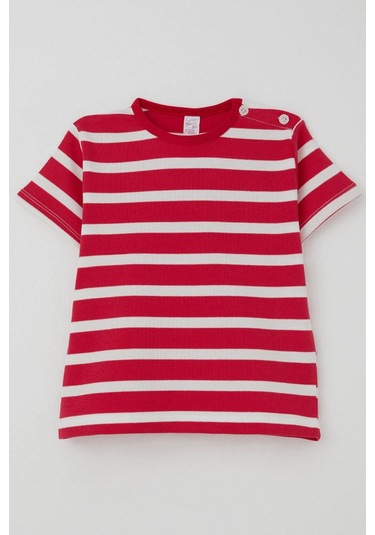 Breeze Kız Çocuk Tişört Patlı Çizgili 1-4 Yaş, Fuşya Fusya