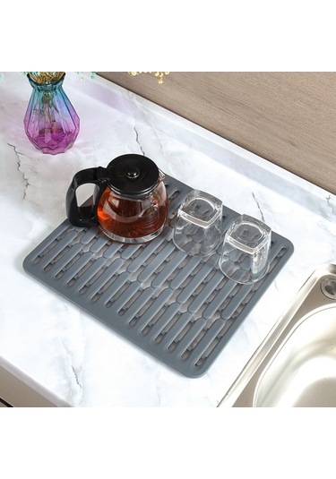 Wondernest Yalıtım Silikon Paspası, Paspası, Oyuklu Lichen Isı Gri Boşaltma Bb Gri