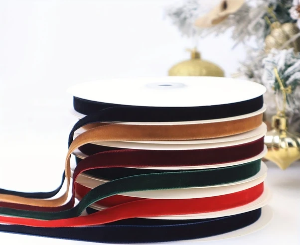 Gateesat Siyah Kadife Dantel Süslemeli 10 Yard Kurdele - Hediye Paketleme, Saç Aksesuarı, Ev Dekorasyonu