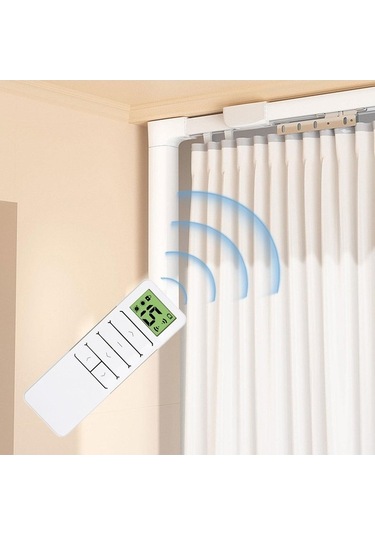 Pazly Verici Suntek Rf Motorlu Perde Oturma Odası İçin Mq Çalışması